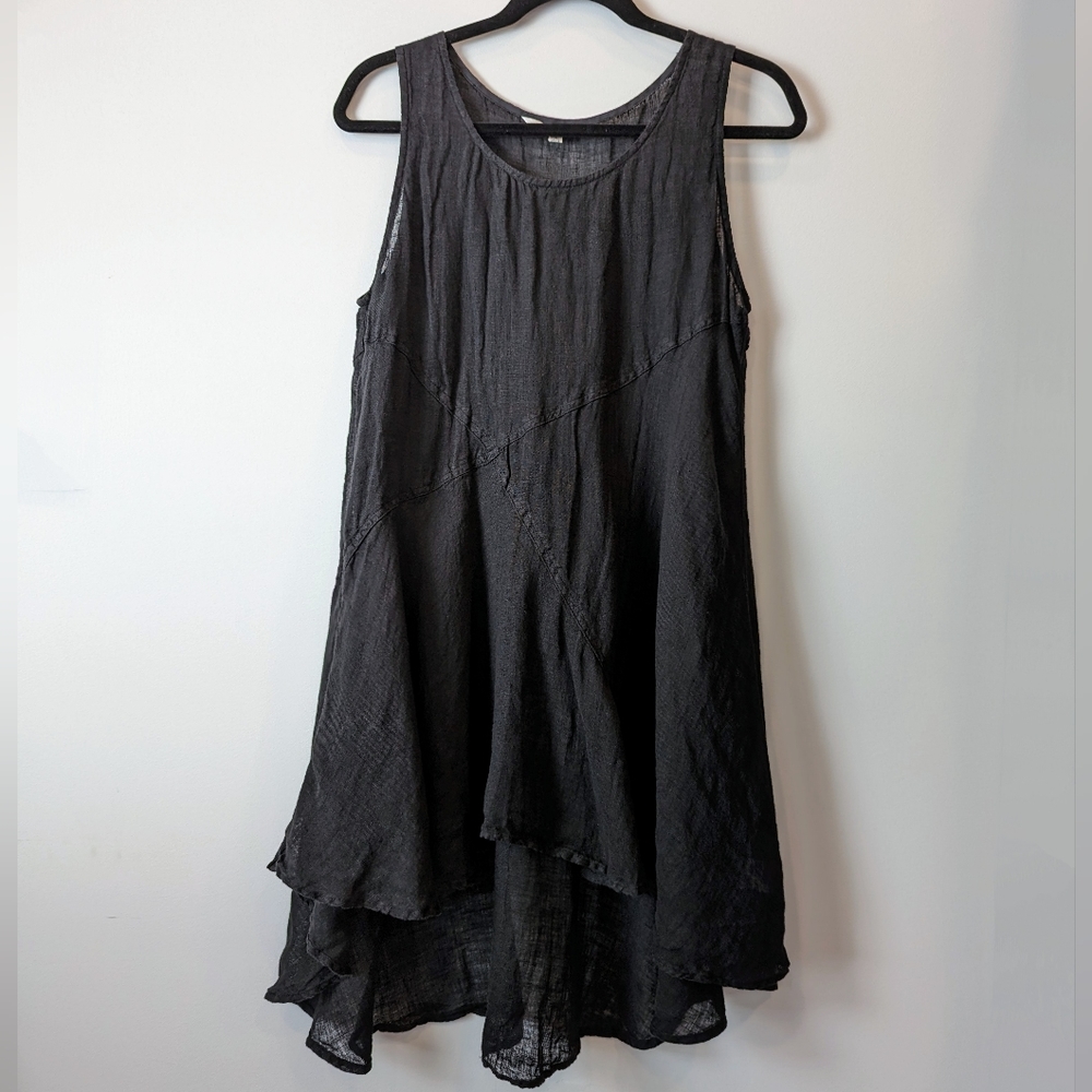 Kleen Black Linen Dress